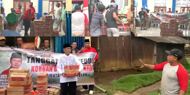 Peduli Masyarakat, Yulius Maulana Beri Bantuan pada Korban Banjir di Jarai dan Pajar Bulan