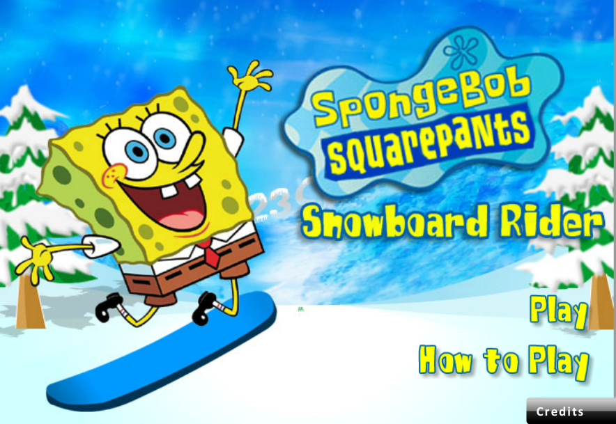 Permainan Spongebob  Snowboard 100 Permainan GAMES  