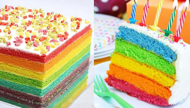 Belajar Membuat RAINBOW CAKE