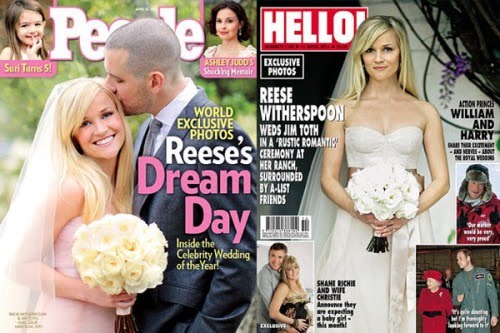 people magazine reese witherspoon wedding. Reese#39;s wedding snaps made