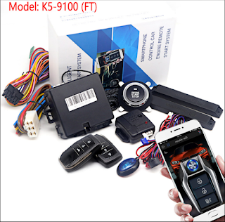 Car Remote Control For Car Starter, Stop Engine, And Car Alarm With Auto Ignition Button- model k5-9100