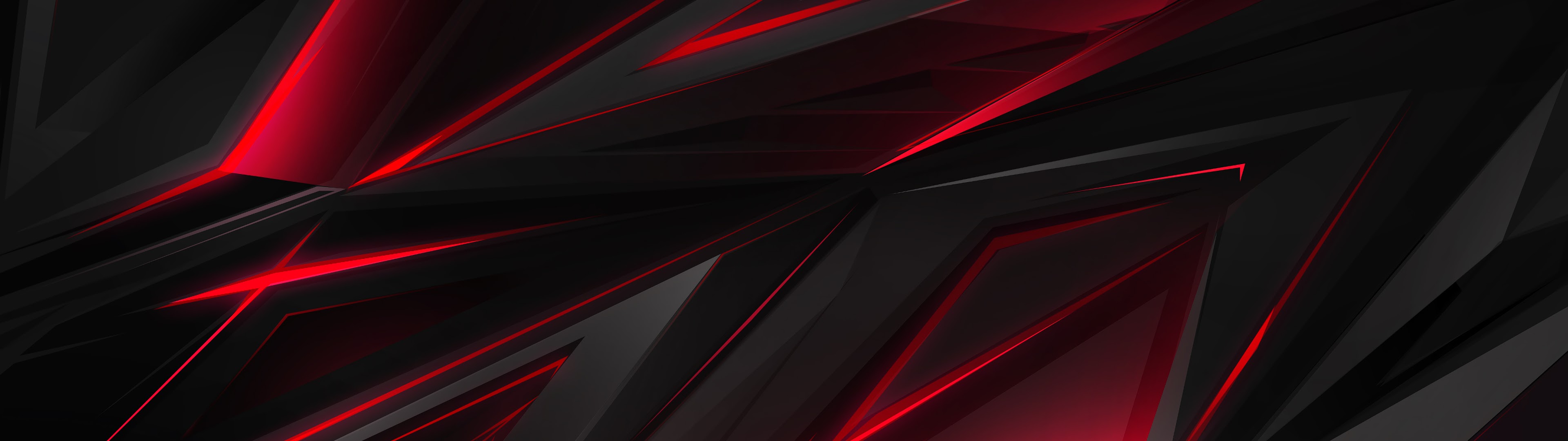 Black Red Abstract Polygon 3D 4K Wallpaper #45