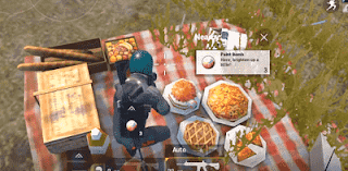 showing picnic spot to collect paintball in the photo