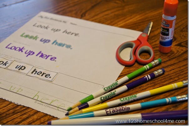 Sentences - Pratice writing sentences using pre-primer and primer sight words for Preschool, Kindergarten, and 1st grade kids.