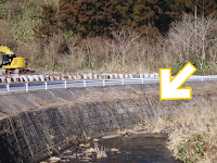 山上村農協小水力発電所の放水路跡