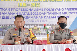 Jelang Operasi Kepolisian Terpusat Lilin 2022, Polres Toraja Utara Gelar Lat Pra Ops