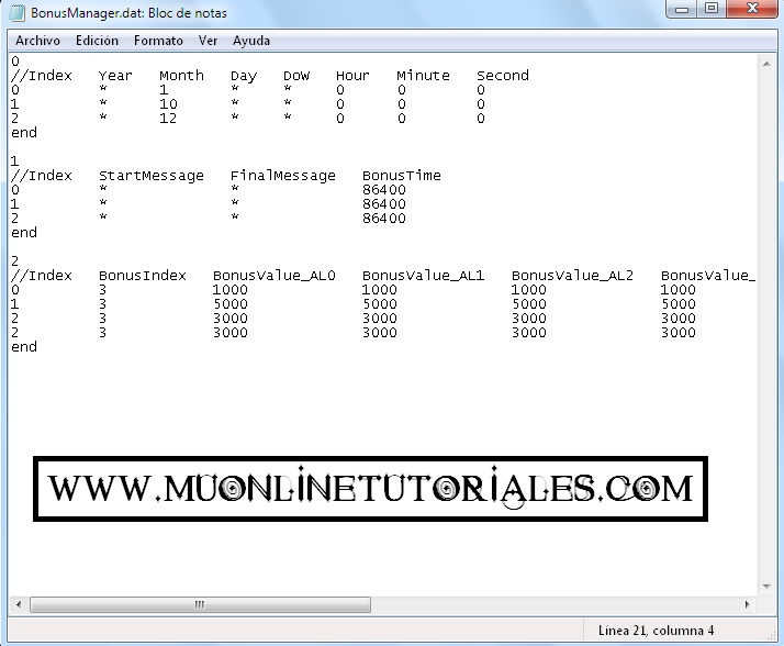 Visualizando la interfaz del archivo BonusManager.dat