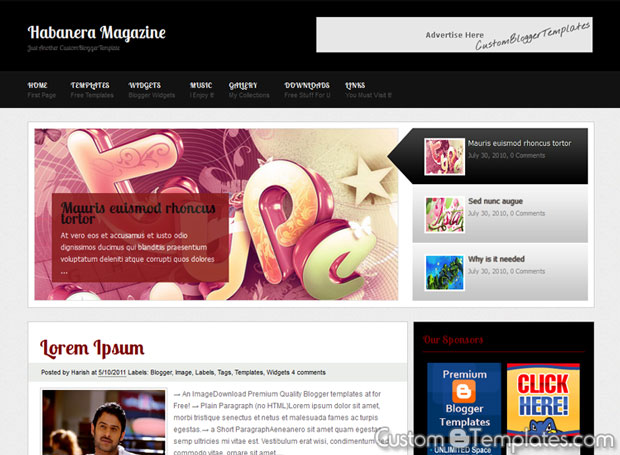 Habanera Magazine Blogger Template