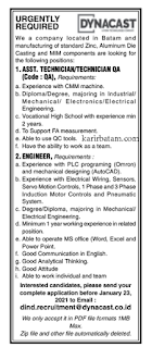 Lowongan Kerja PT. Dynacast Batam Indonesia