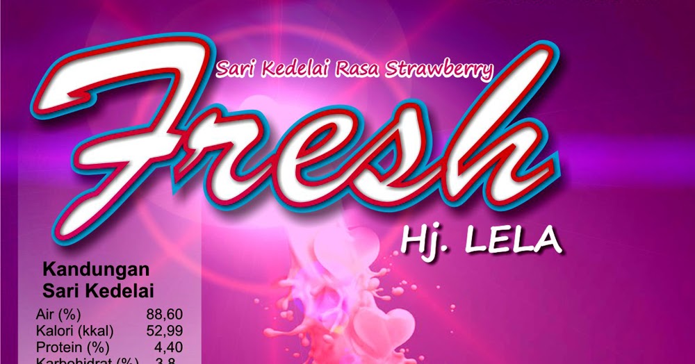 Desain Label Susu Kedelai Rasa Strawberry ~ Desain logo