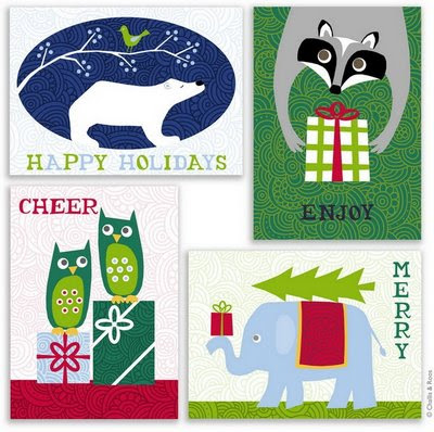 We've designed a series of 12 happy (holiday-themed) animal designs.