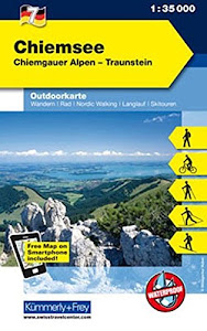 Outdoorkarte 05. Chiemsee 1 : 35.000: Chiemgauer Alpen - Traunstein (Kümmerly+Frey Outdoorkarten Deutschland)
