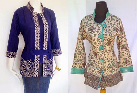 model baju kerja batik