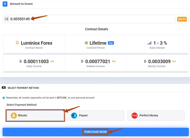 Создание депозита в Luminiox-Trading 2