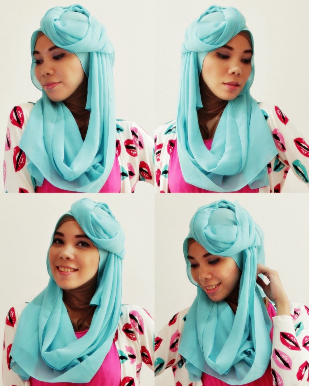 24 Foto Tutorial Hijab Model Topi Paling Update Tutorial Hijab