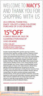 Free Printable Macy's Coupons