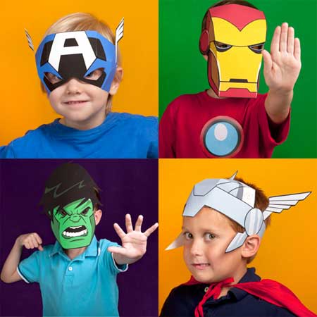 The Avengers Papercraft Masks