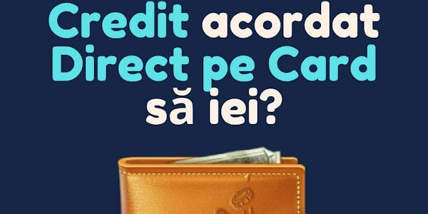 Vrei credit online rapid pe card? Împrumut de bani instant direct pe card.