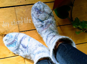 Handmade Alpaca Wool Felted Adult Indoor Booties