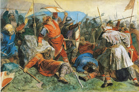 Representación de la batalla de Stiklestad de 1030