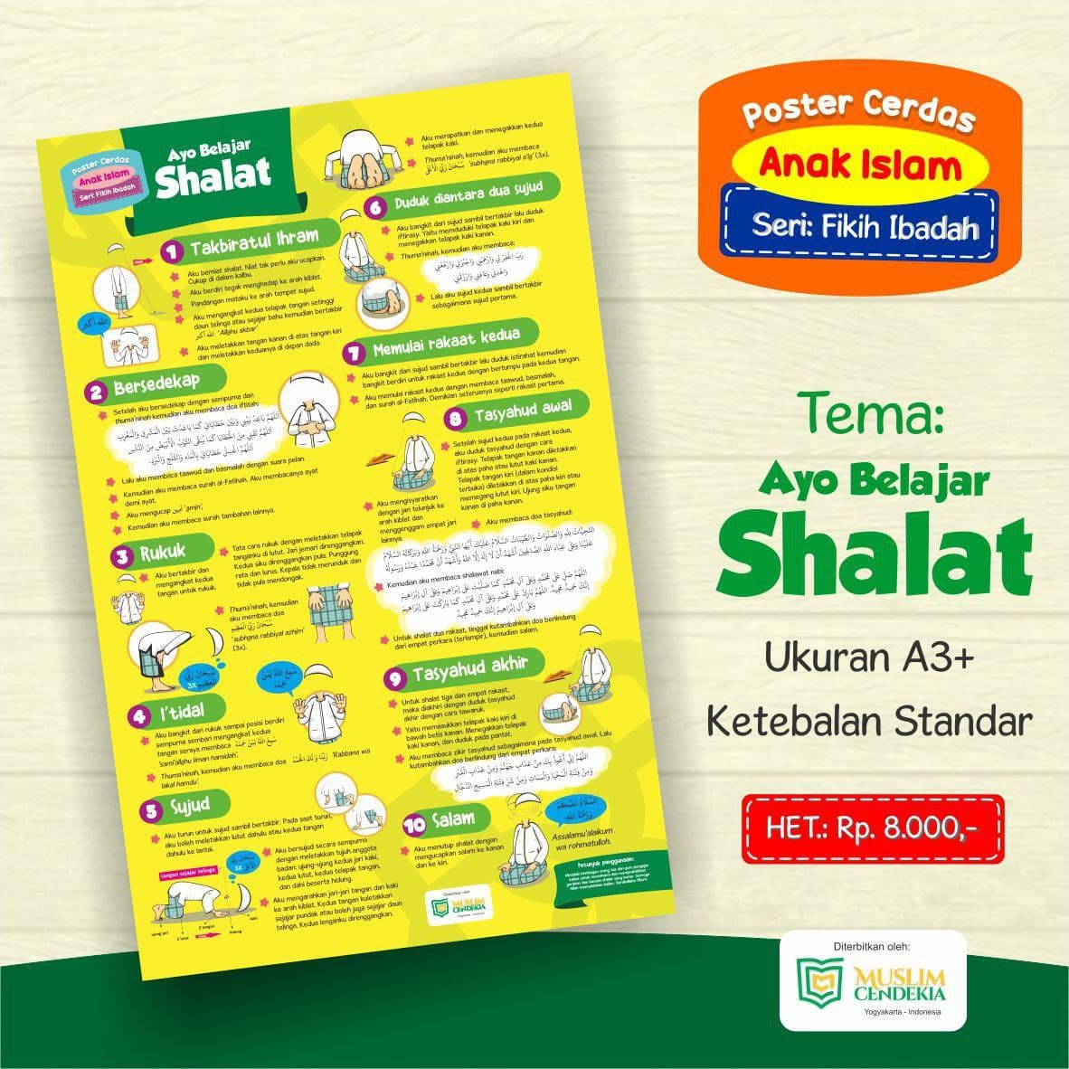 Poster Cerdas Anak Islam Poster Edukatif Muslim Cendekia