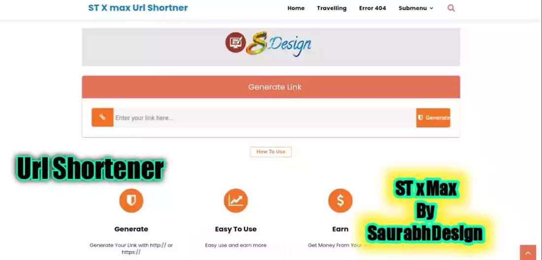 ST x Max - Premium Url Shortener Script For Blogger By SaurabhDesign