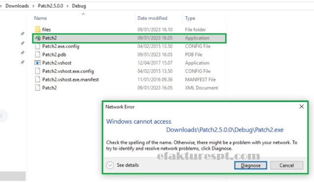 Update espt PPh 21/26 Versi 2.5 Error Windows Cannot Access