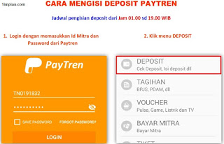 Beberapa Cara Isi Saldo Deposit PayTren Terbaru dan Cara Daftar Mitra Baru Bisnis PayTren Ustad Yusuf Mansur