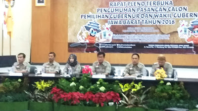 KPU Jabar  Tetapkan  4 Paslon Gubernur Jabar 2018