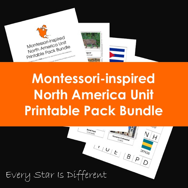 Montessori-inspired North America Printable Pack Bundle