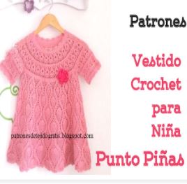 Vestido tejido para niña