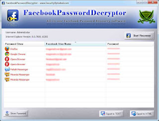 Facdebook Password Deeryptor