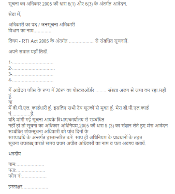 how-to-Write-RTI-Application-In-Hindi