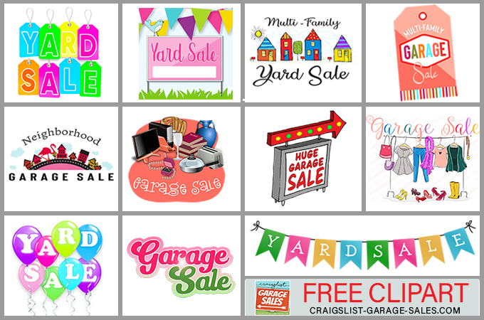 Garage Sale Clipart - Free!