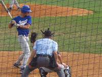 Josh Randle takes a pitch inside