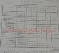 محافظة المنوفيه : جداول امتحانات الترم الثانى 2017 الشهادة الثانويه والاعداديه والابتدائيه