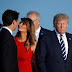 Caption this photo of Donald Trump, Melania and Canadian PM, Justin Trudeau at the G7 summit