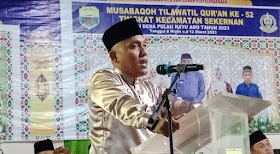 Camat Sekernan M.Iqbal Hadiri pembukaan MTQ tingkat kecamatan Di Desa pulau kayu aro 