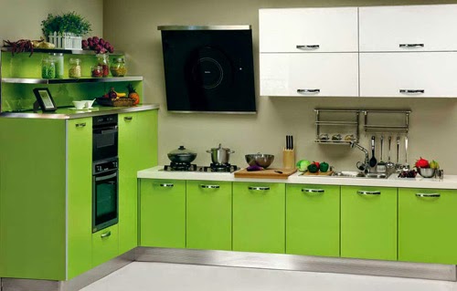 Model Desain Kitchen Sets Hijau