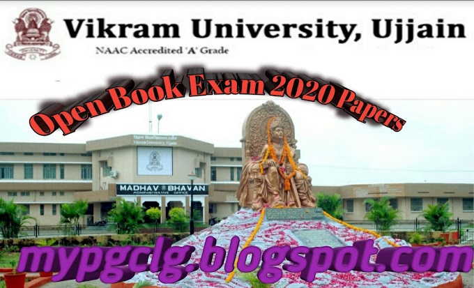 Vikram University Ujjain Open book Exam MA Question papers