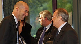 Florentino Perez and Zinedine Zidane attending a meeting