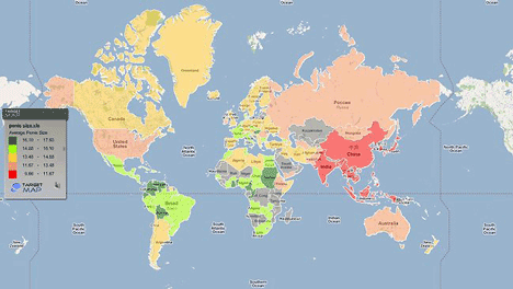 peta penis panjang dunia
