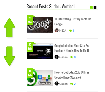 Vertical Slider Widget For Blogger 