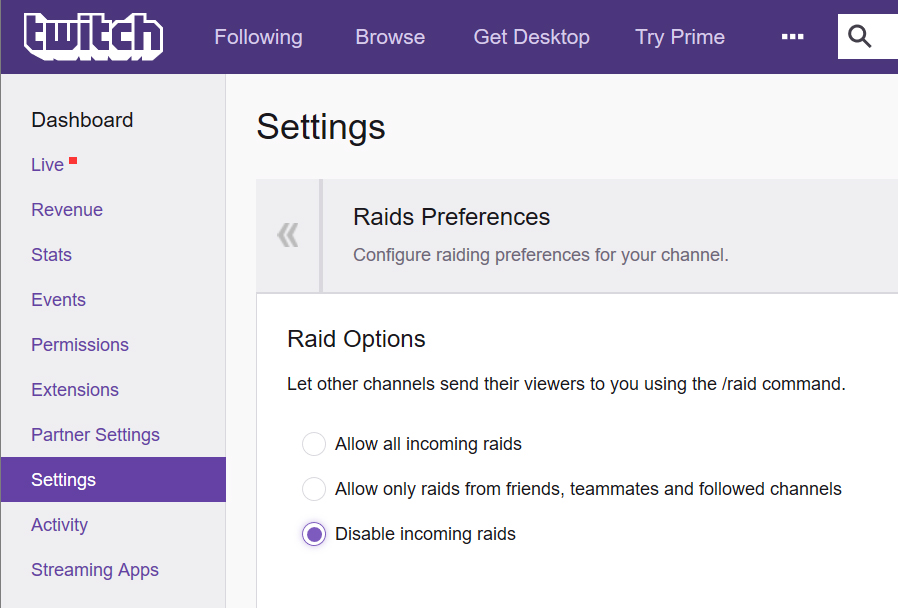 Twitch Raid Hosting Guide