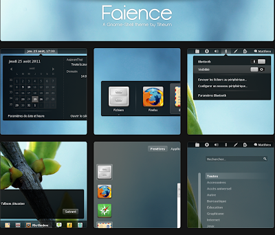 Gnome Shell theme - Faience by Tiheum