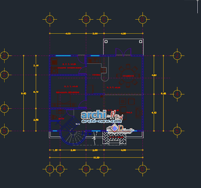 House two levels in AutoCAD 