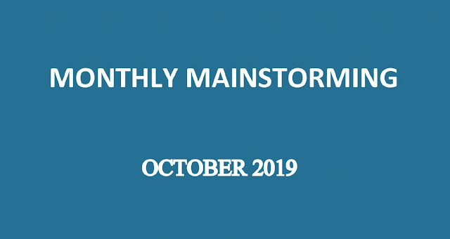 UPSC Mainstorming - October 2019