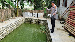 Laksanakan Program Ketahanan Pangan, Kapolsek Pamarayan Budidaya Ikan Lele