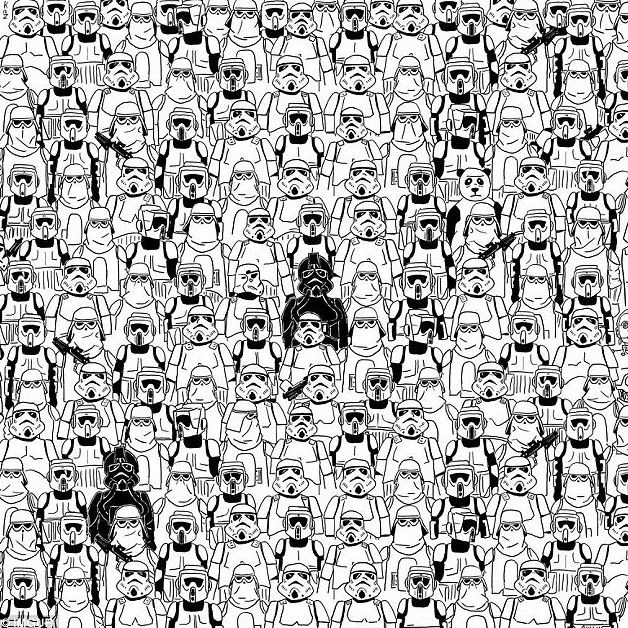 Find The Panda Among The Stormtroopers