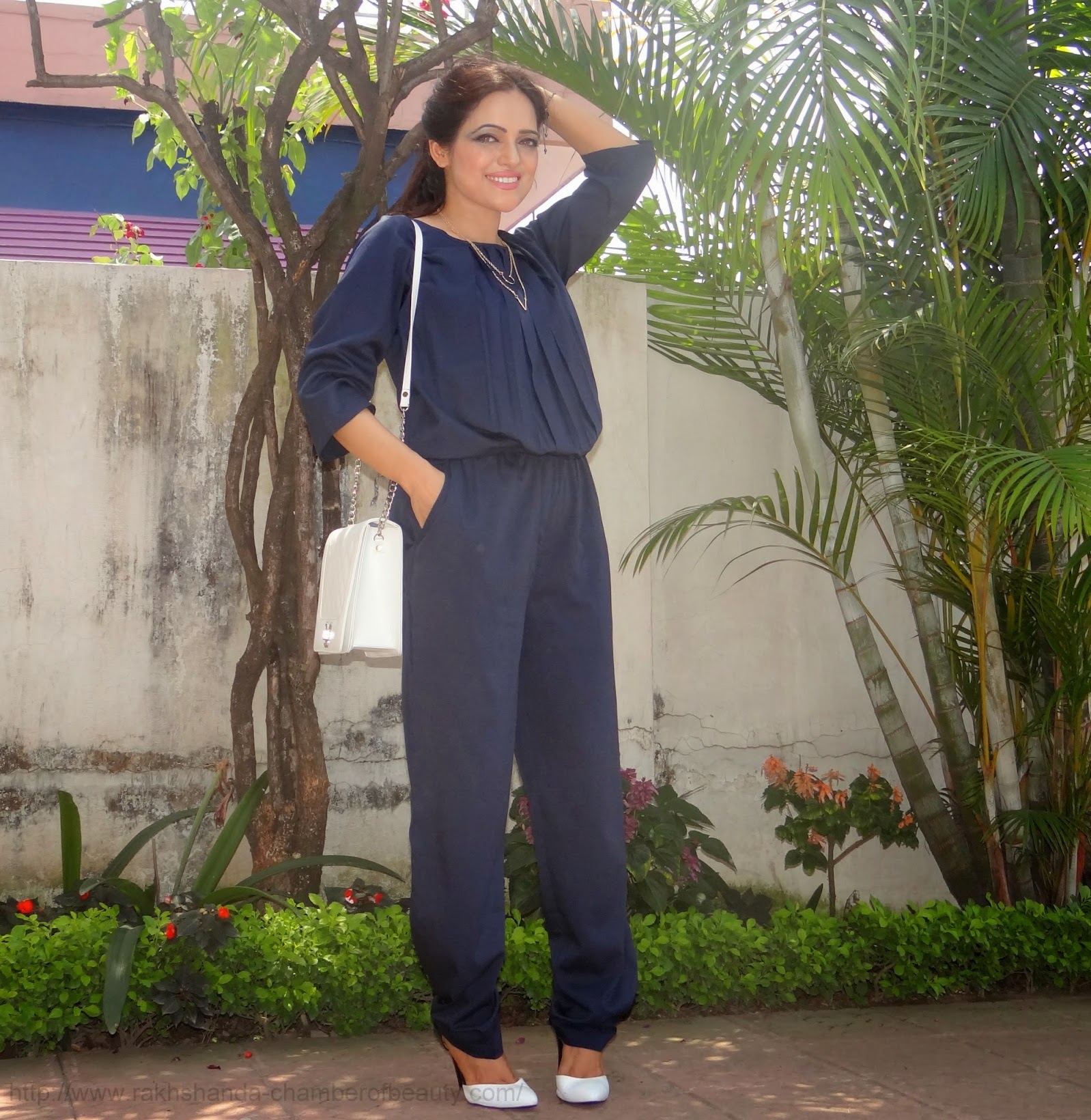 Navy Jumpsuit from Limeroad.com -OOTD